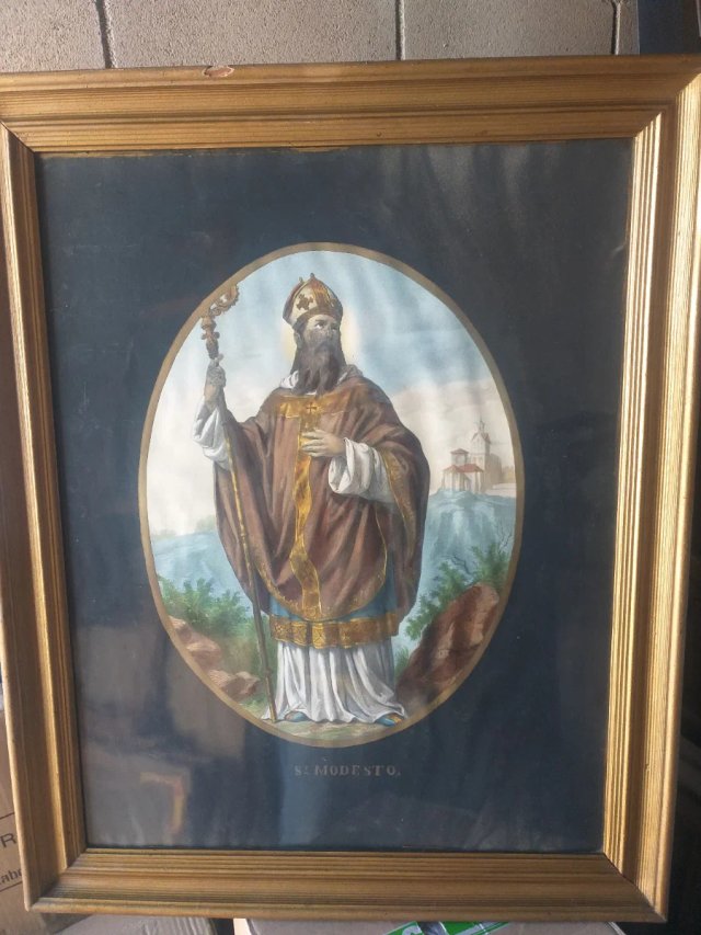 GRABADO SAN MODESTO SIGLO XIX