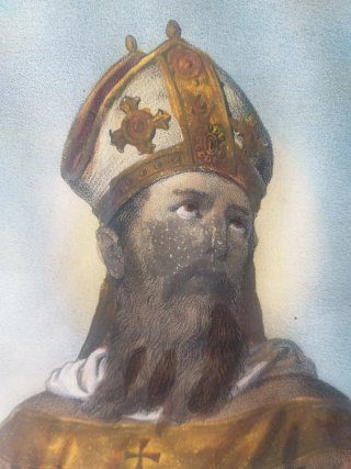 GRABADO SAN MODESTO SIGLO XIX