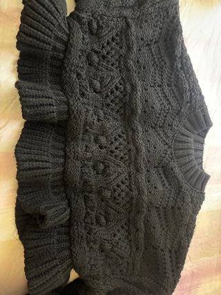 Jersey corto negro volantes punto