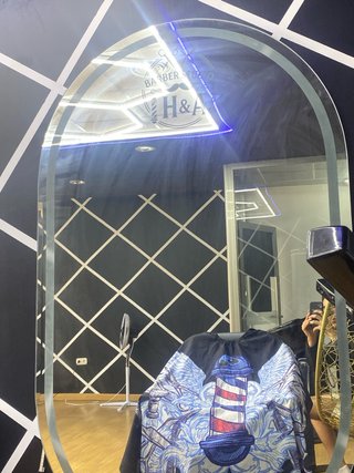 Espejo Barbero LED Naranja