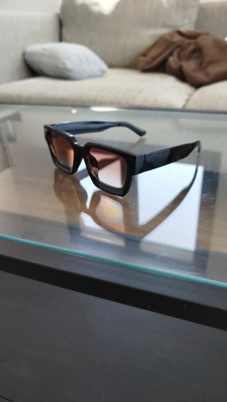 Gafas de sol rectangulares retro Y2K