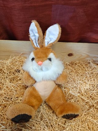Peluche Conejo Marrón y Amarillo