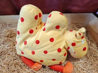 Peluche Conejo Marrón y Amarillo