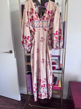 Vestido COOSY Boho Largo Bordado Talla M