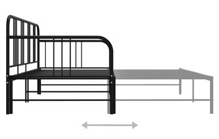 Cama nido individual o doble de metal negra