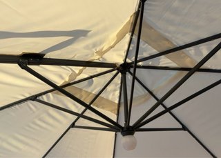 Sombrilla Parasol Grande Beige/Gris