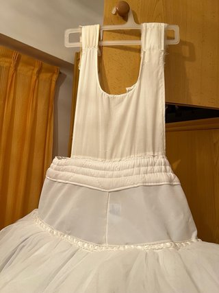 Cancán Fallera Blanco largo 115 cm y cuerpo 90