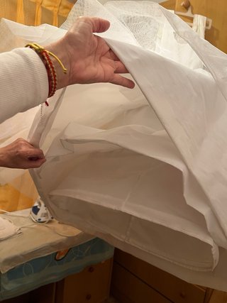 Cancán Fallera Blanco largo 115 cm y cuerpo 90