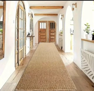 Elegante Alfombra Pasillo Jute /Marrón 50x160cm!