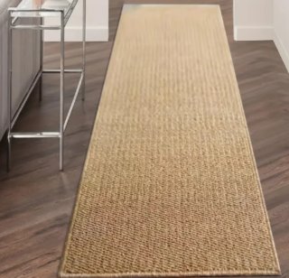 Elegante Alfombra Pasillo Jute /Marrón 50x160cm!