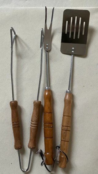 Set Barbecue 3 Pezzi Acciaio Inox