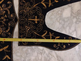 Cintura y pecho bordado oro para Virgen Dolorosa