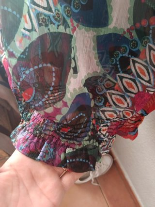 Blusa Desigual Transparente Talla Única Multicolor