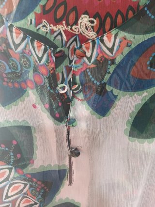 Blusa Desigual Transparente Talla Única Multicolor