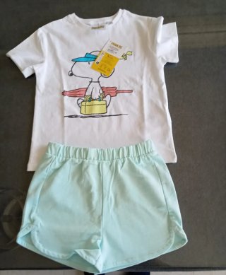 Conjunto Snoopy T-shirt y Shorts Niñ@ 3 años