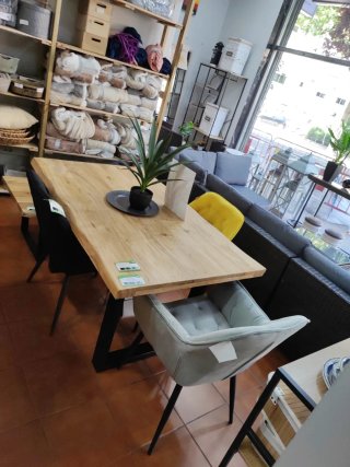 Mesa Comedor Madera Maciza Acacia