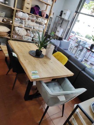 Mesa Comedor Madera Maciza Acacia