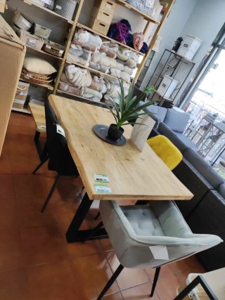 Mesa Comedor Madera Maciza Acacia