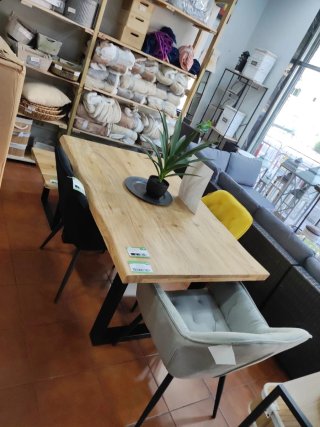 Mesa Comedor Madera Maciza Acacia