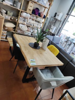 Mesa Comedor Madera Maciza Acacia