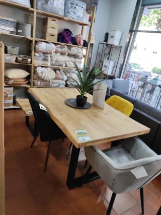 Mesa Comedor Madera Maciza Acacia