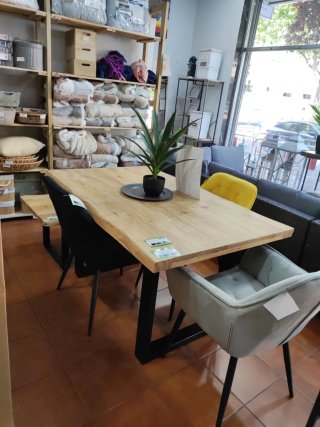 Mesa Comedor Madera Maciza Acacia