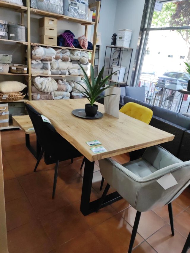 Mesa Comedor Madera Maciza Acacia