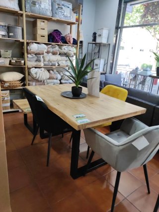 Mesa Comedor Madera Maciza Acacia