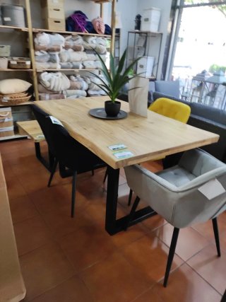 Mesa Comedor Madera Maciza Acacia