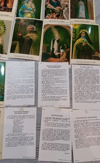 Estampitas Virgen del Carmen