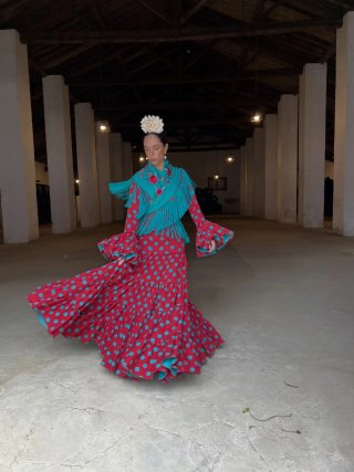 Traje Flamenca Baile Romeria Feria
