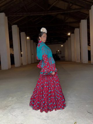 Traje Flamenca Baile Romeria Feria