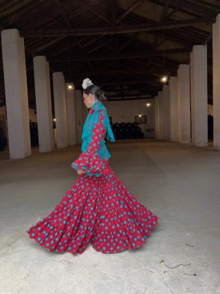 Traje Flamenca Baile Romeria Feria