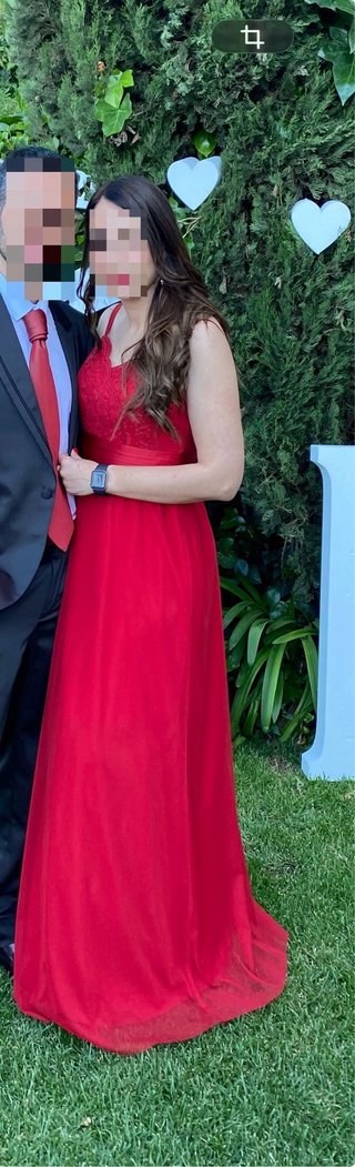 Vestido de fiesta rojo largo