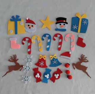 Árbol de Navidad Fieltro + Decoraciones