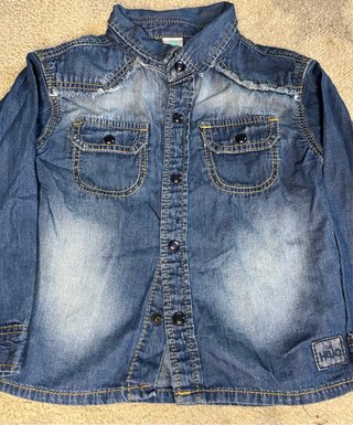 Conjunto Ropa Bebé: Camisa Vaquera y Sudadera