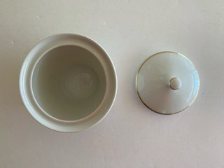 Azucarero con Tapa “Santa Clara”. Porcelana