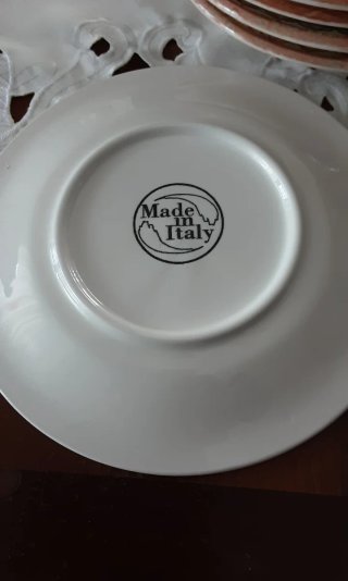 Set 5 piatti ceramica decorati