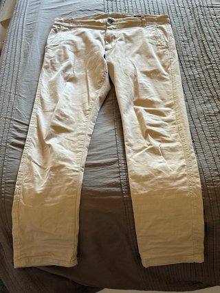 Pull&Bear Pantalón Chino Beige Talla S  36