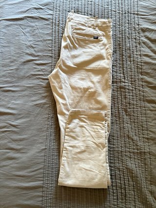 Pull&Bear Pantalón Chino Beige Talla S  36