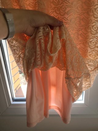 Vestido salmón encaje