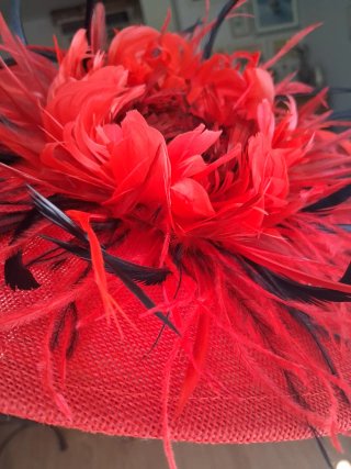 Pamela extragrande negra-roja boda, ceremonia