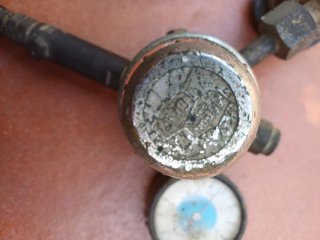 Soldador antiguo con regulador