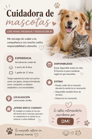 Cuido de pets con amor y experiencia