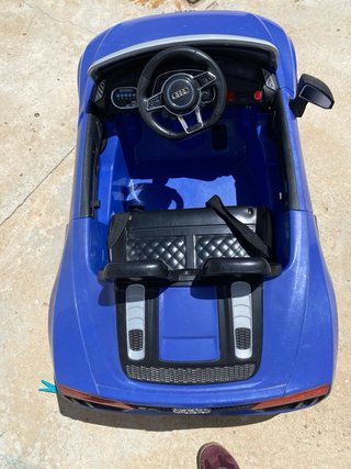 Coche de batería azul V10
