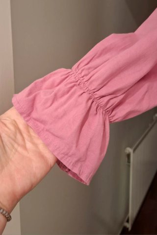 Blusa Cayetana cuello bebé CALOCA rosa