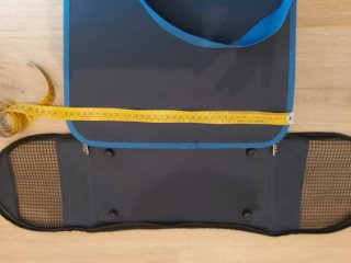 Transportín para mascotas azul y negro