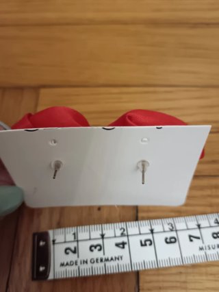 Orecchini fiore tessuto rossi