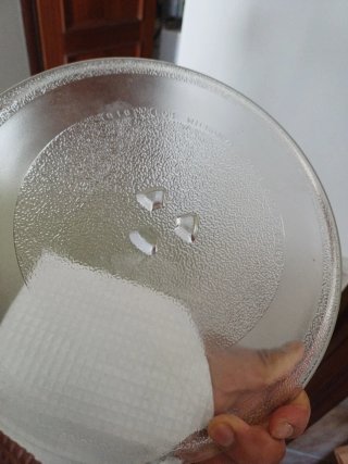 Plato de microondas de vidrio
