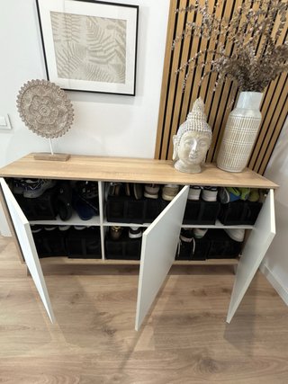 Bufete / Zapatero / Armario Blanco y Madera